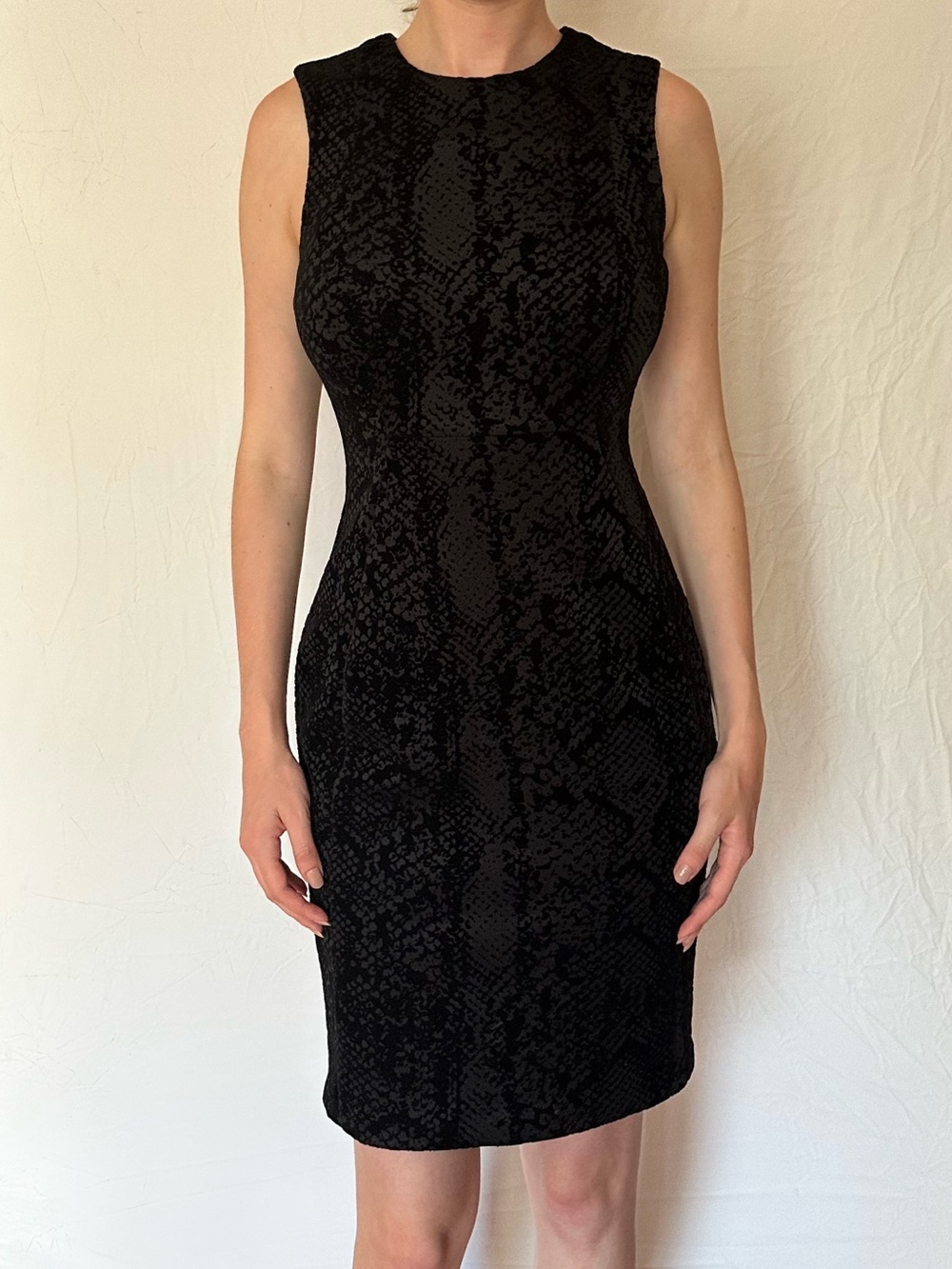 Calvin Klein Black Sleeveless Sheath Dress
